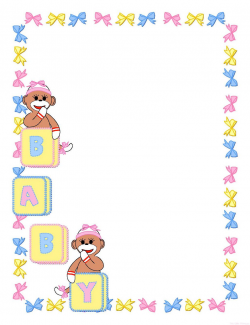 baby clipart girl | template pages, new born, baby shower, Sock ...