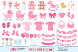 Baby Girl clipart. Its a girl clipart Scrapbook Baby Girl clip art ...