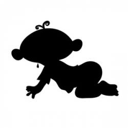 Free Baby Silhouette Clipart Image 0515-1002-0103-4314 | Baby Clipart