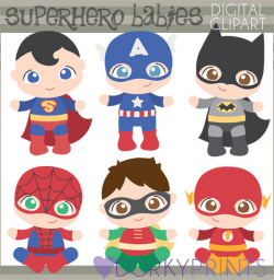 Superhero Baby Clipart Personal and Limited Commercial Use