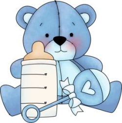 Baby blue teddy bear clip art baby clipart - Clipartix