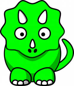 Green Baby Triceratops Clip Art at Clker.com - vector clip art ...