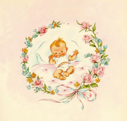 Antique Images: Vintage Baby Clip Art: Pink and Blue Baby Girl or ...