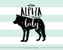 Alpha baby wolf - SVG file Cutting File Clipart in Svg, Eps, Dxf ...