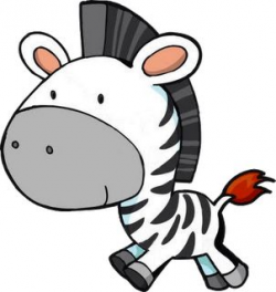 Cartoon Baby Zebra Clipart