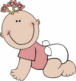 Baby Girl Crawling Clip Art at Clker.com - vector clip art online ...