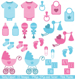Baby Clip Art Clipart, Boy and Girl Baby Shower Clip Art Clipart ...