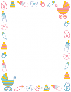 Baby Shower Borders Clipart