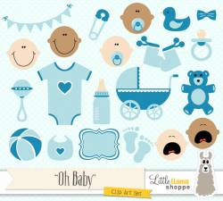 Baby Shower Clipart, Blue Baby Clip Art, Boy Baby Clip Art Graphics ...