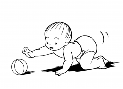 28+ Collection of Crawling Baby Drawing | High quality, free ...