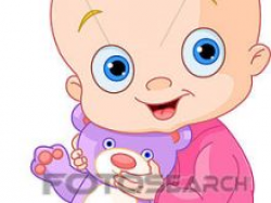 Cute Baby Clipart clipart of cute ba girl with teddy bear k9622292 ...