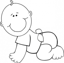 Crawling Baby Boy Outline Clip Art at Clker.com - vector clip art ...