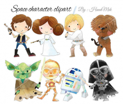 Space character clipart set 1 ,Star Wars clipart, Superhero Clipart ...