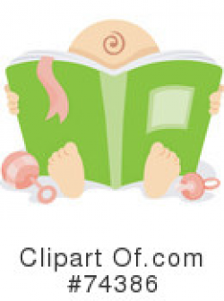 Baby Reading Clipart #1 - 4 Royalty-Free (RF) Illustrations