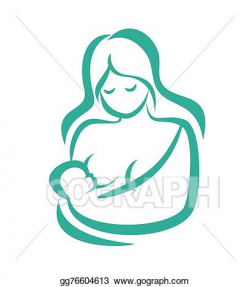 Vector Clipart - Mom and baby. Vector Illustration gg76604613 - GoGraph