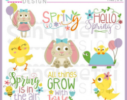 Easter Clipart Cute Graphics PNG Spring Animals Clip art