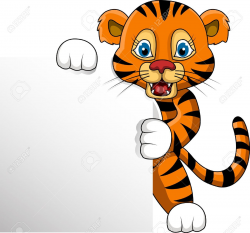 Tigres clipart cartoon - Pencil and in color tigres clipart cartoon