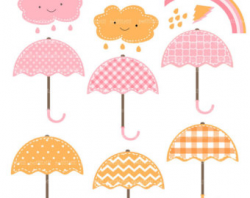 Pink Baby Umbrella Clipart