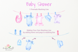 Watercolor Clipart Baby Shower by Cornercroft | TheHungryJPEG.com