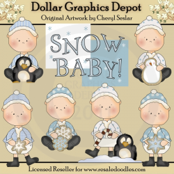 Winter Snow Babies - Clip Art - $1.00 : Dollar Graphics Depot ...