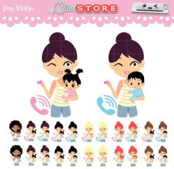 Babysitter clipart for personal and commercial use babysitting kawaii  graphics great for planner stickers or digital planning