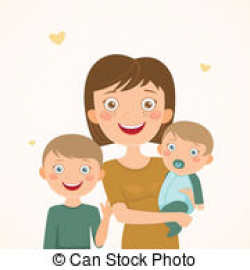 Single Mom Family Clipart