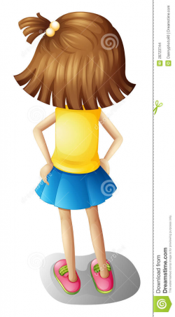 28+ Collection of Back View Of A Girl Clipart | High quality, free ...