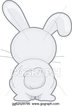 Vector Clipart - Rabbit back view. Vector Illustration gg62529795 ...