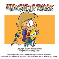Welcome Back to School Cartoon Clipart Sampler by Ron Leishman ...
