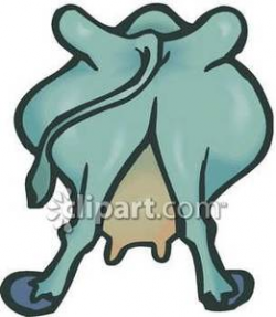 Blue Cow's Rear End - Royalty Free Clipart Picture