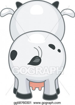 EPS Illustration - Cow back view. Vector Clipart gg58760301 ...