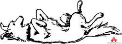 Dog Lying on Back Clipart | Free Clipart Design Download
