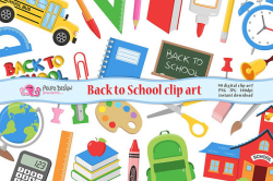 Back to School clipart. Back to School clip art. kids clipart ...