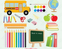 Back To School Digital Clipart, Educational Clip Art | Back to ...