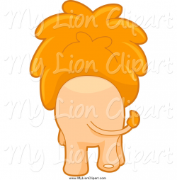 Clipart of a Rear View of a Lion Walking Away by BNP Design Studio ...