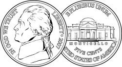 Both sides of a Nickel | ClipArt ETC