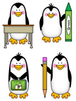 Penguins Clip Art - Back to School Set {By Busy Bee Clip Art} by ...