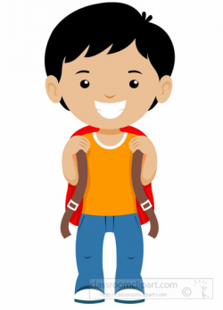 School Clipart - little-boy-student-smiling-standing-with-his ...