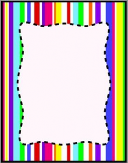 Colorful Stripes Frames, Borders, Background Clip Art | Digital ...