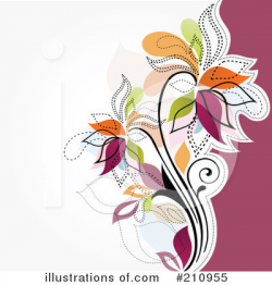 Floral Background Clipart #210955 - Illustration by OnFocusMedia