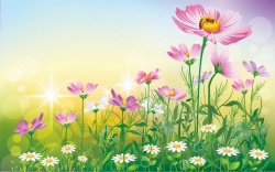 Best Free Background Clipart Flower Garden Drawing
