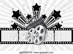 Vector Art - Movie theme background. Clipart Drawing gg56922416 ...