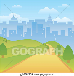 Vector Illustration - Urban park background. EPS Clipart gg56687809 ...