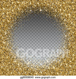 Vector Art - Gold glitter and bright sand, transparent background ...