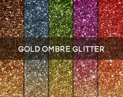 Ombre Glitter Digital Paper Gold 