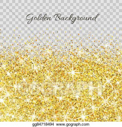 Vector Art - Gold glitter texture with sparkles. Clipart Drawing ...