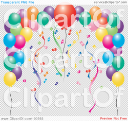 Party Streamers Transparent Background Clipart