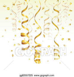 EPS Illustration - Gold streamer. Vector Clipart gg62557225 - GoGraph