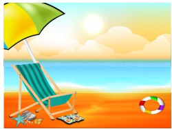 Beautiful summer beach background Free vector in Encapsulated ...