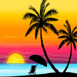 28+ Collection of Beach Sunset Background Clipart | High quality ...